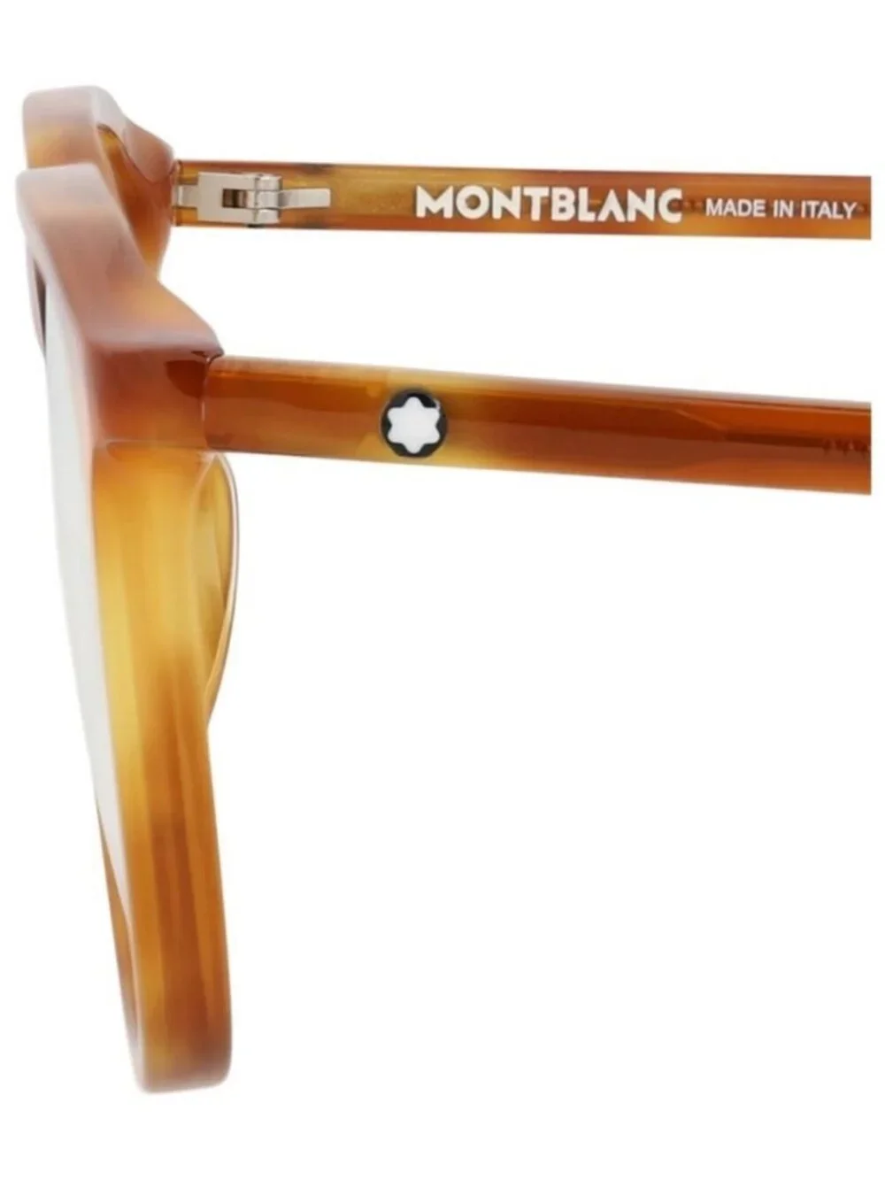 New Montblanc Mens Square/Rectangle Havana Havana Transparent Fashion Designer E